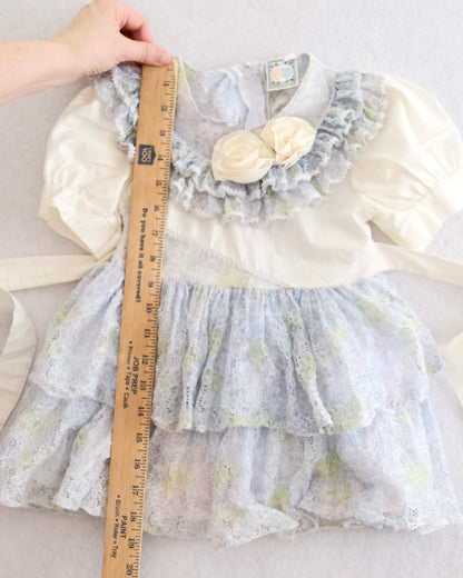 Blue Lace Tiered Party Dress, size 2T?