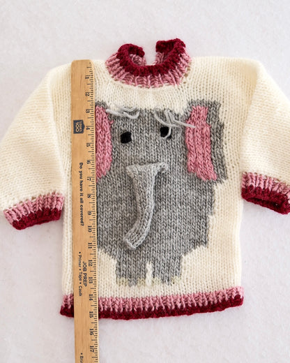 Handmade 3D Details Elephant Sweater: 24m?