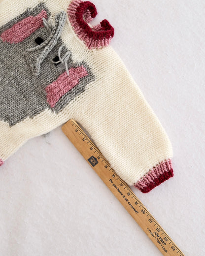 Handmade 3D Details Elephant Sweater: 24m?