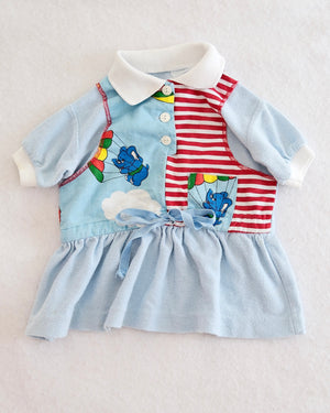 Vintage Youngland Parachuting Elephant Peplum Top, size 3T