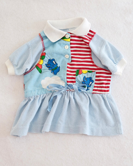 Vintage Youngland Parachuting Elephant Peplum Top, size 3T