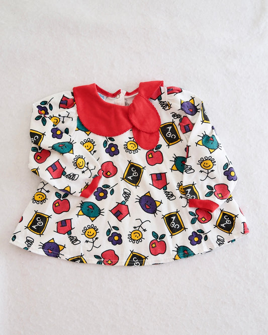 Vintage Carter's ABC School Print Swing Top, size 3T
