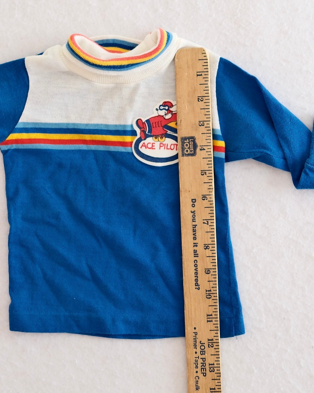 Vintage Kmart Togs "Ace Pilot" Striped Turtleneck, size 18m