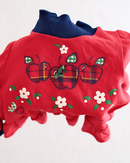 Vintage Healthtex Apple Plaid Peplum Top, size 12m