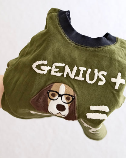 Y2K Gymboree "Genius = QT Pi" Beagle Tee & Jeans Set, size 2T