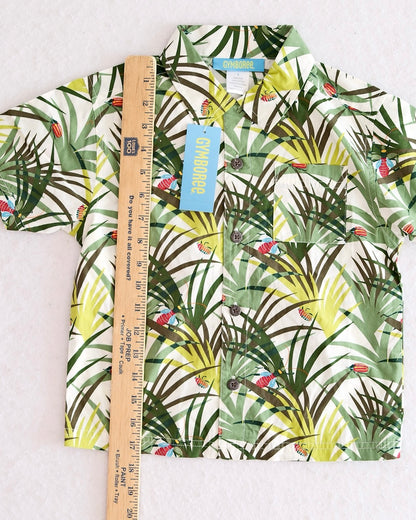 Vintage Gymboree Costa Rica Tropical Print Button Shirt: 4T - Yellow Clover Vintage Kids Clothes