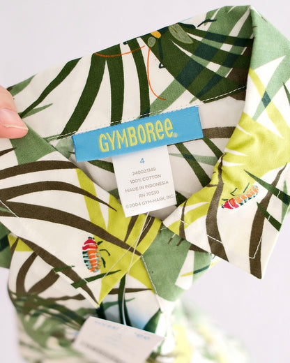 Vintage Gymboree Costa Rica Tropical Print Button Shirt: 4T - Yellow Clover Vintage Kids Clothes
