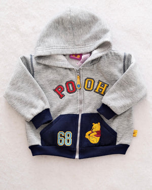Y2K Disney Winnie the Pooh Zip-Up Sweatshirt Hoodie: 24M