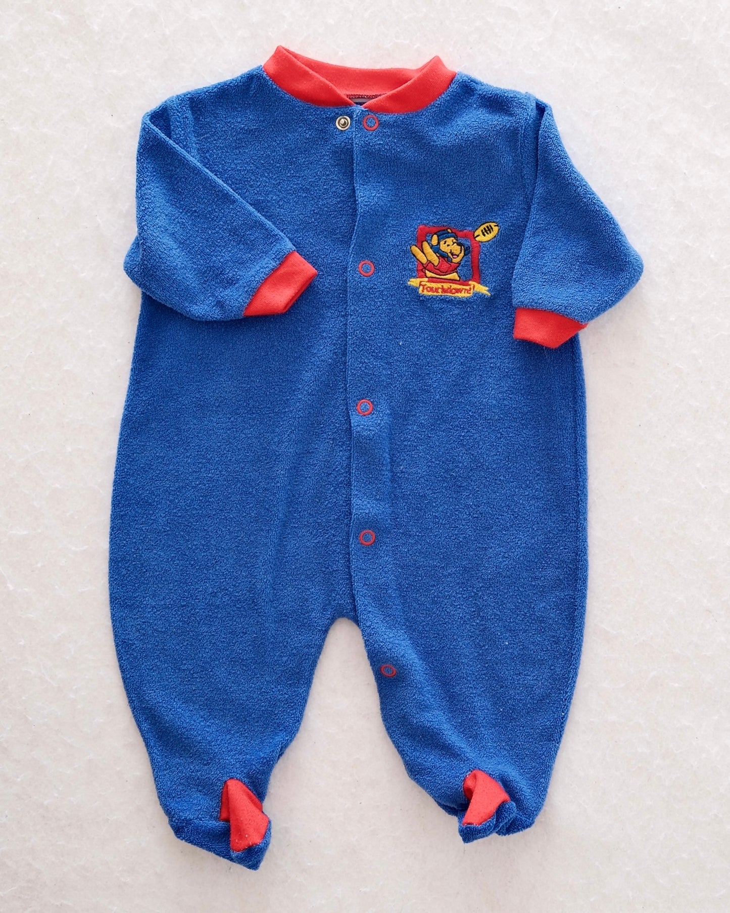 Vintage Disney Pooh Footed Sleeper: 6-9M