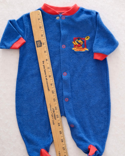 Vintage Disney Pooh Footed Sleeper: 6-9M