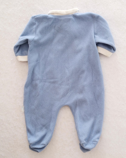 Y2K Disney Pooh Fleece Footed Sleeper Romper: 6-9M