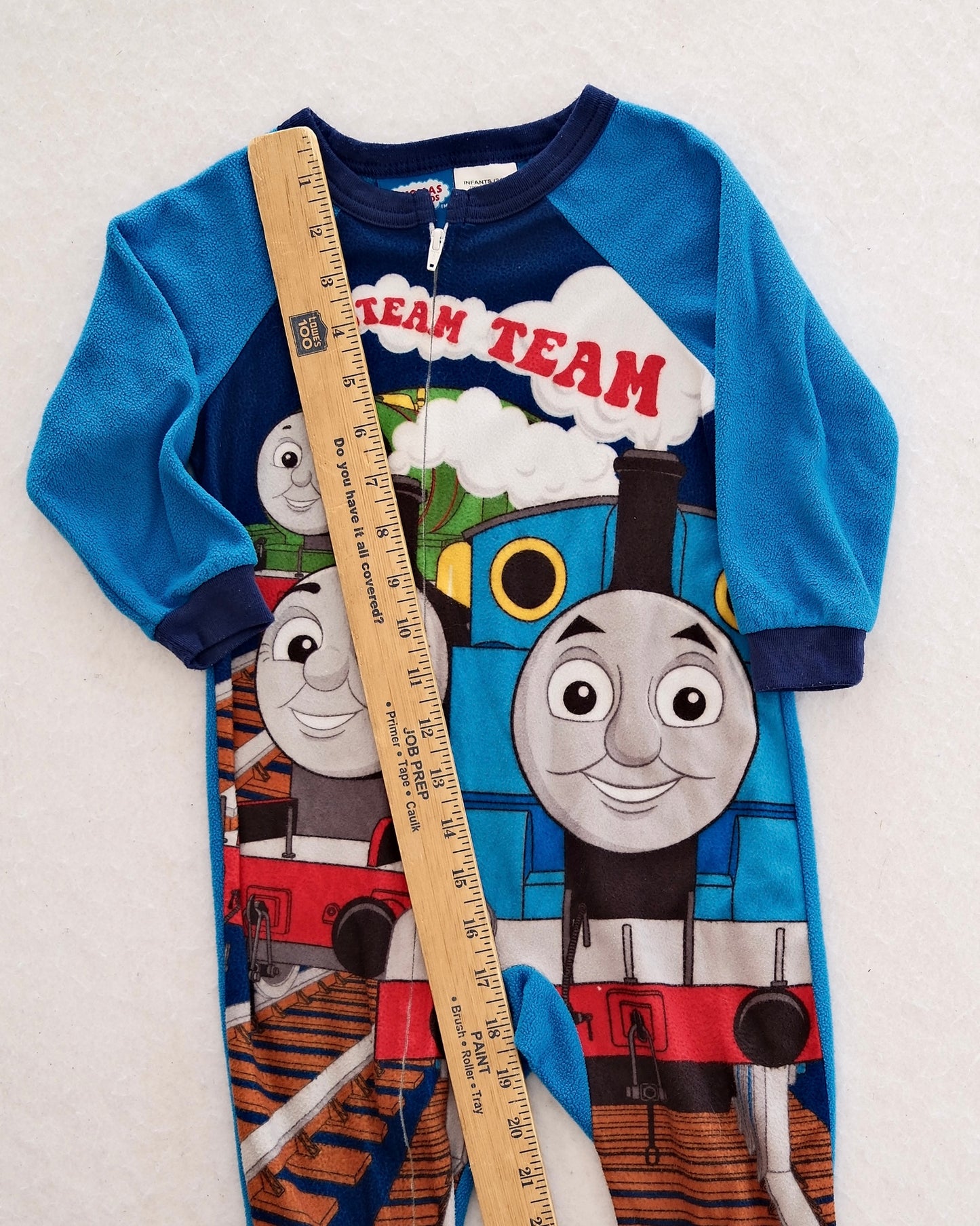 Y2K Thomas & Friends Steam Team Fleece Sleeper: 24M