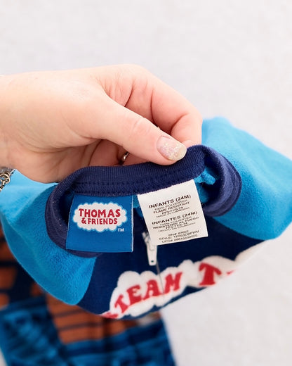 Y2K Thomas & Friends Steam Team Fleece Sleeper: 24M
