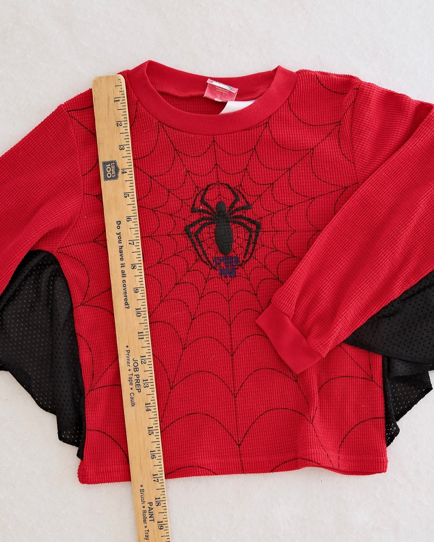 Y2K Spiderman Thermal Web Sleeves Top: 6y?