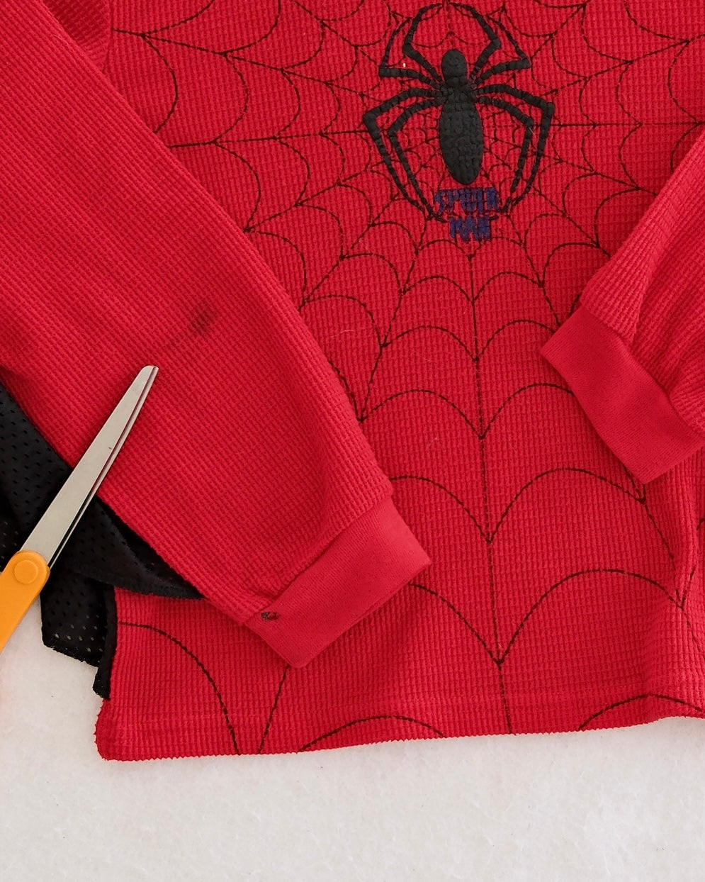 Y2K Spiderman Thermal Web Sleeves Top: 6y?