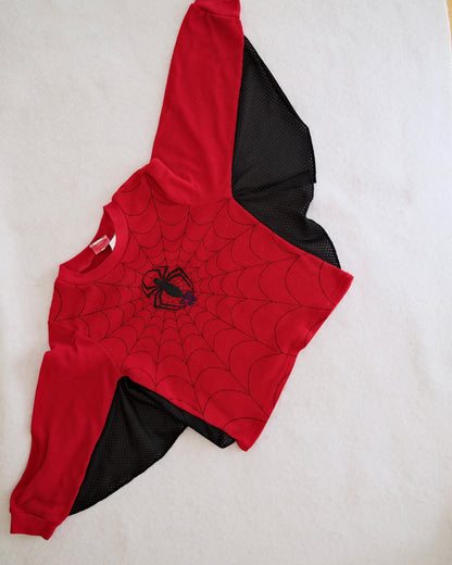Y2K Spiderman Thermal Web Sleeves Top: 6y?