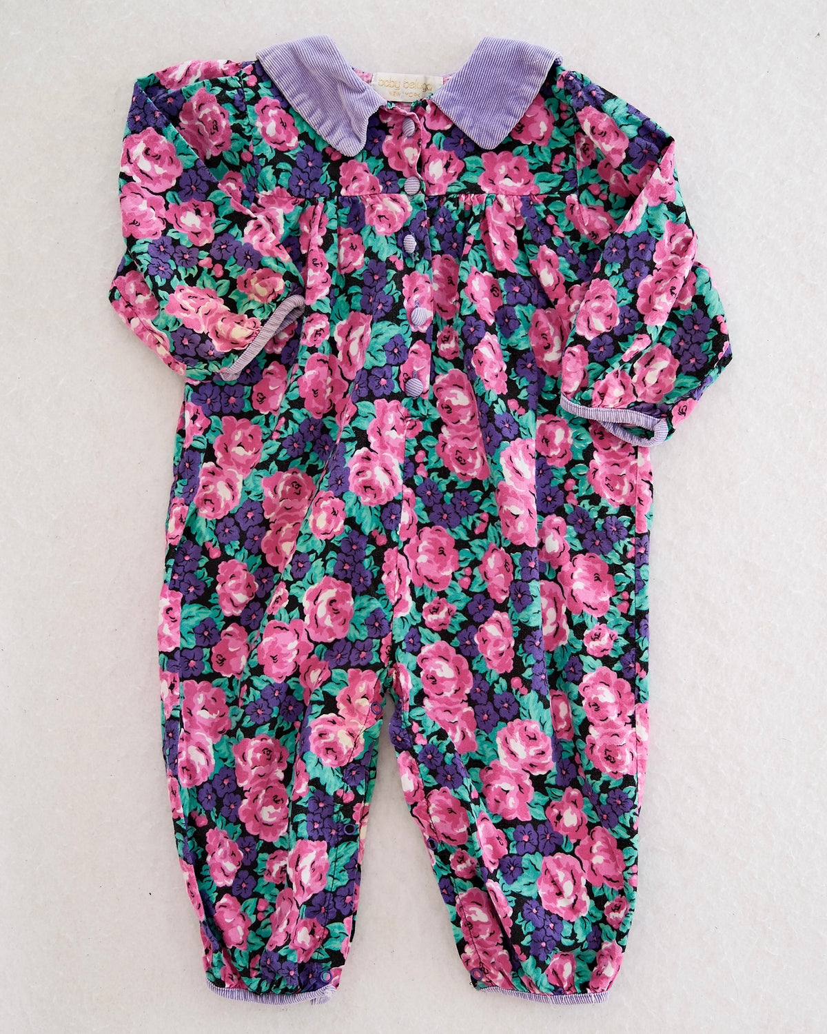 Vintage Baby Beluga Floral Romper: 18m