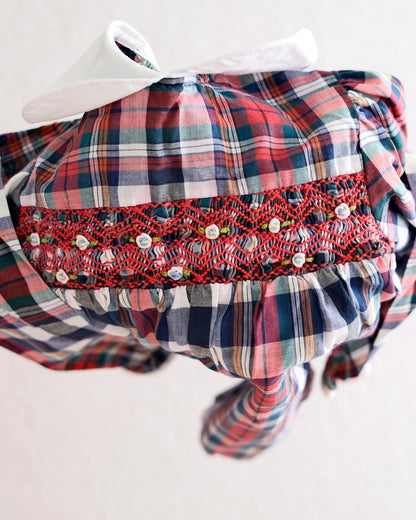 Vintage Alyssa Plaid Smocked Dress: 5