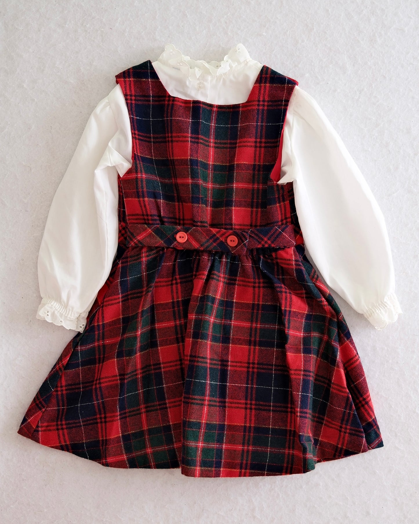 Vintage Her Majesty Tartan Jumper & Blouse Set: 4