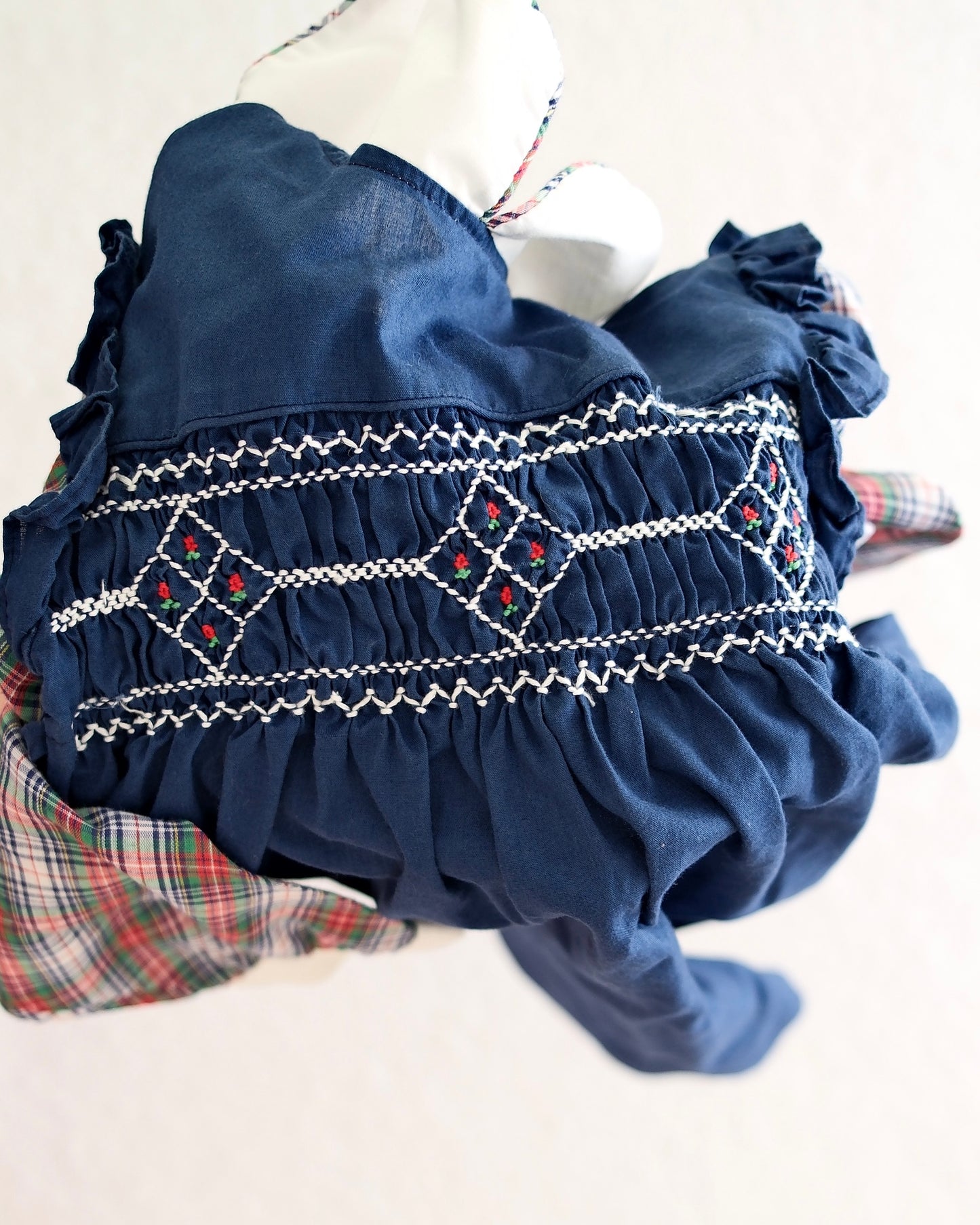 Vintage Princess Anne Plaid Smocked Dress: 6X