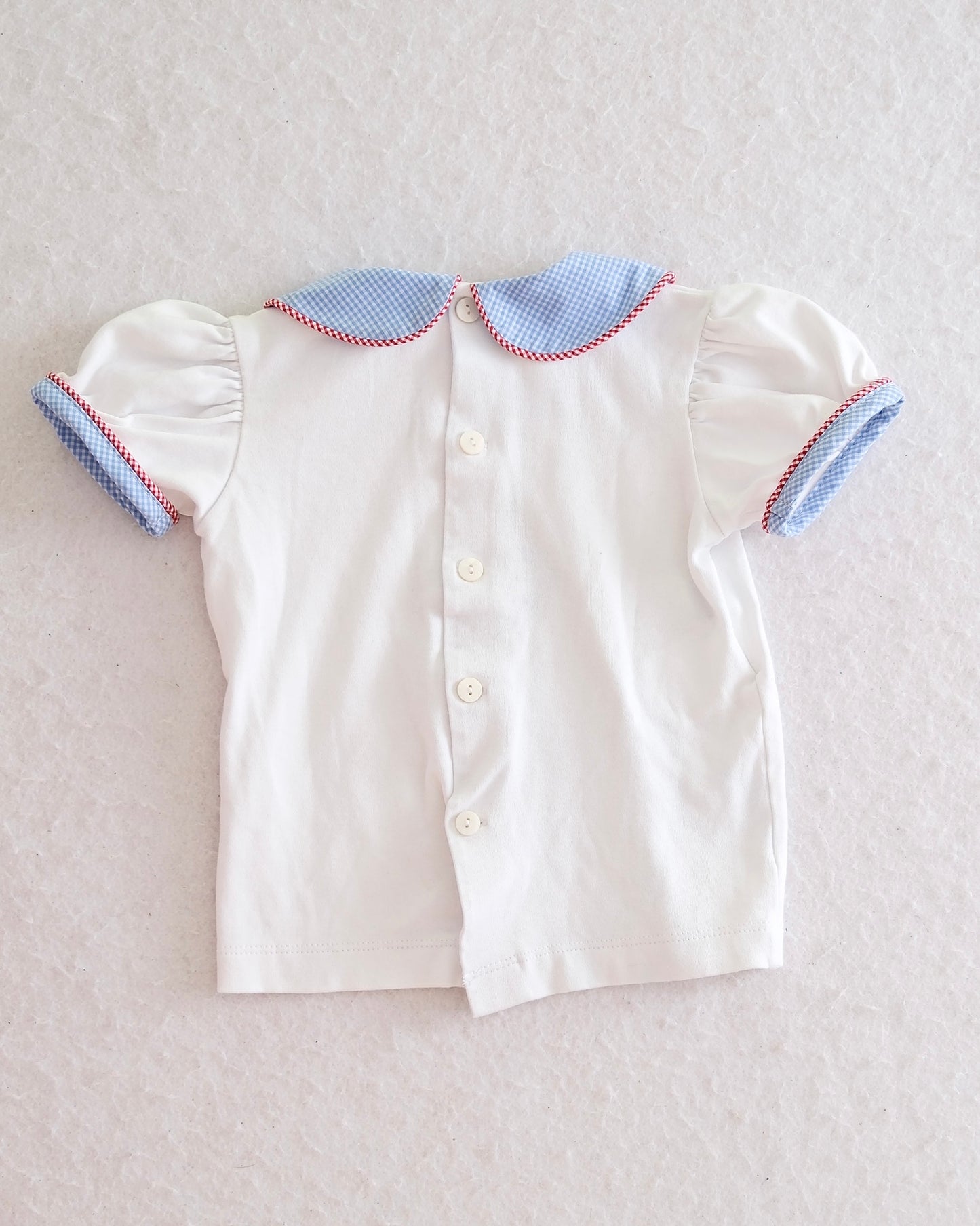 Modern Boutique Apple & Pencil Peter Pan Top: 2t