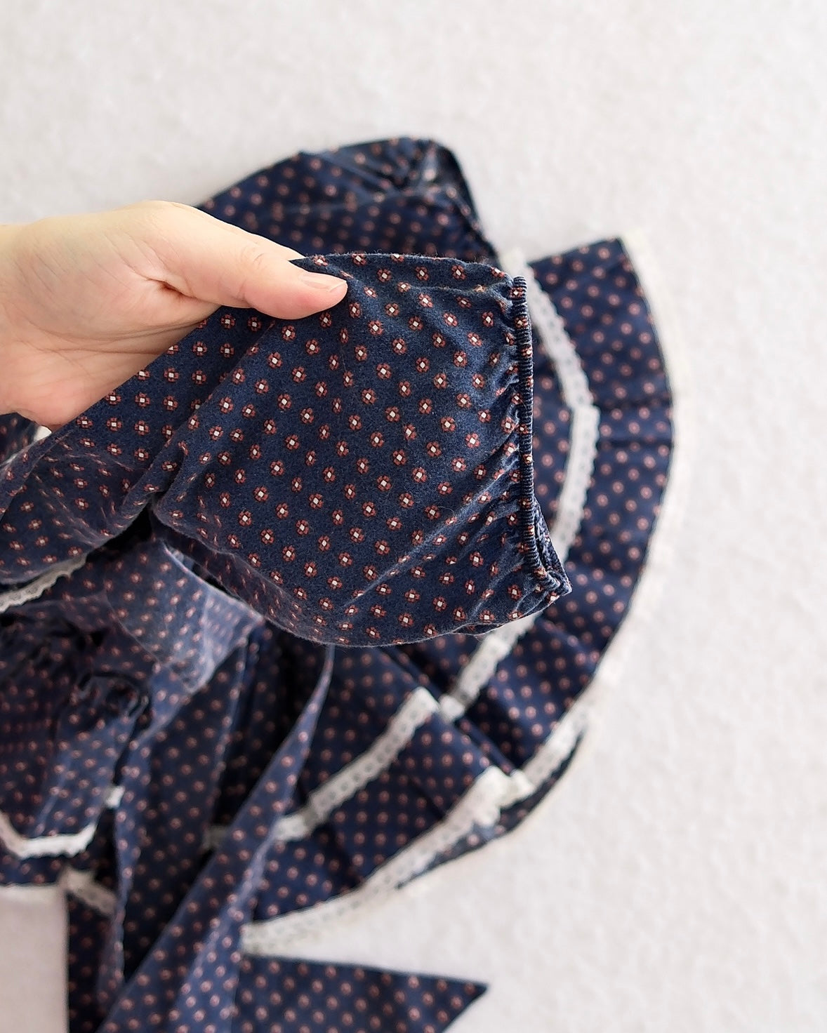 Vintage Bryan Navy Calico Prairie Dress: 2t
