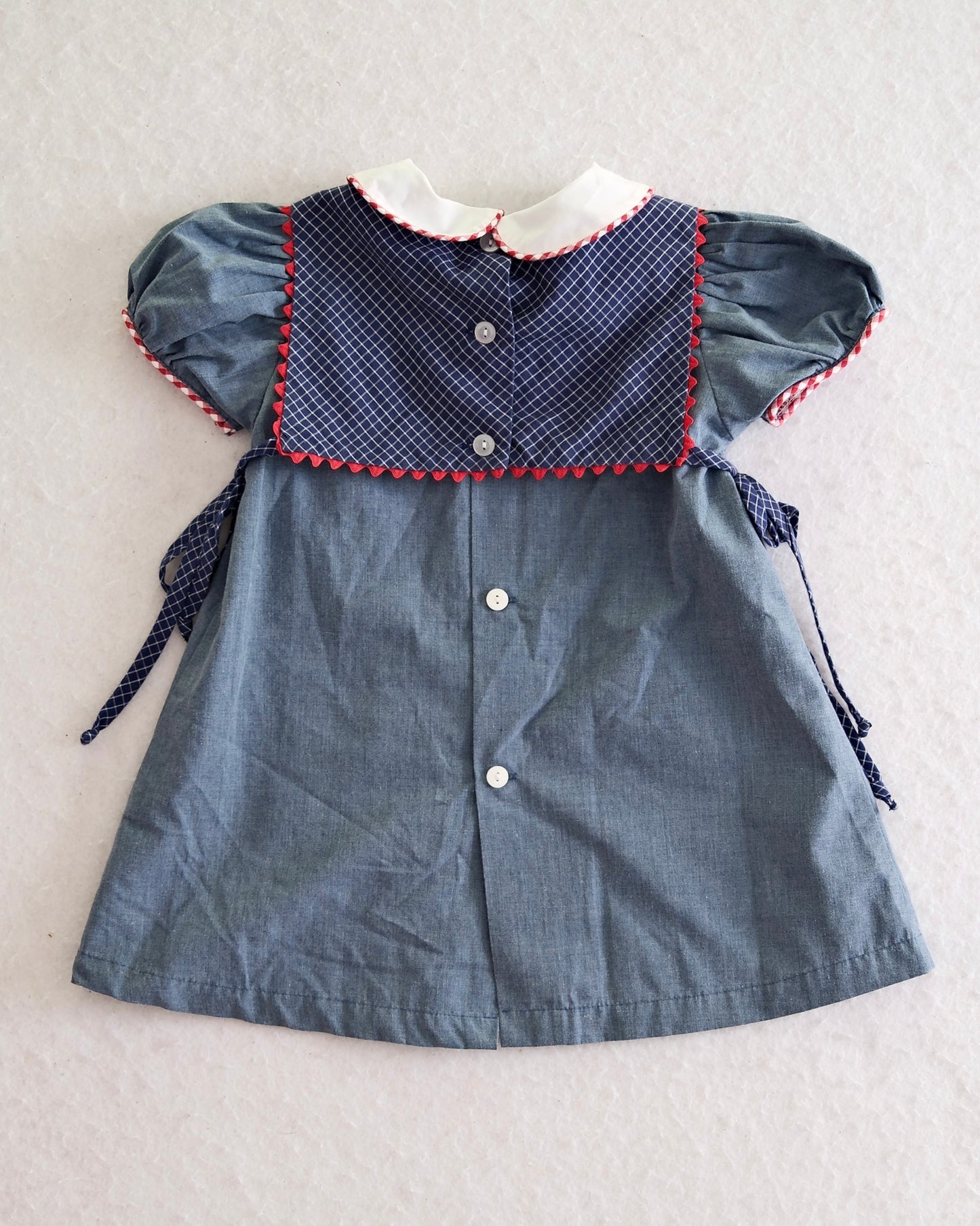 Vintage Youngland Apple Dress Bib + Modern Remember Nguyen Dress: 2T