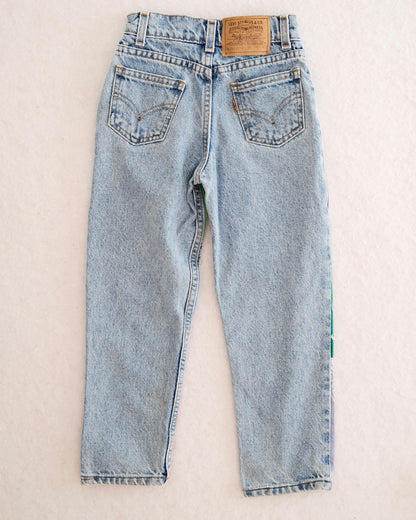 Vintage Levi's Bandana Upcycled Orange Tab Jeans: 6y