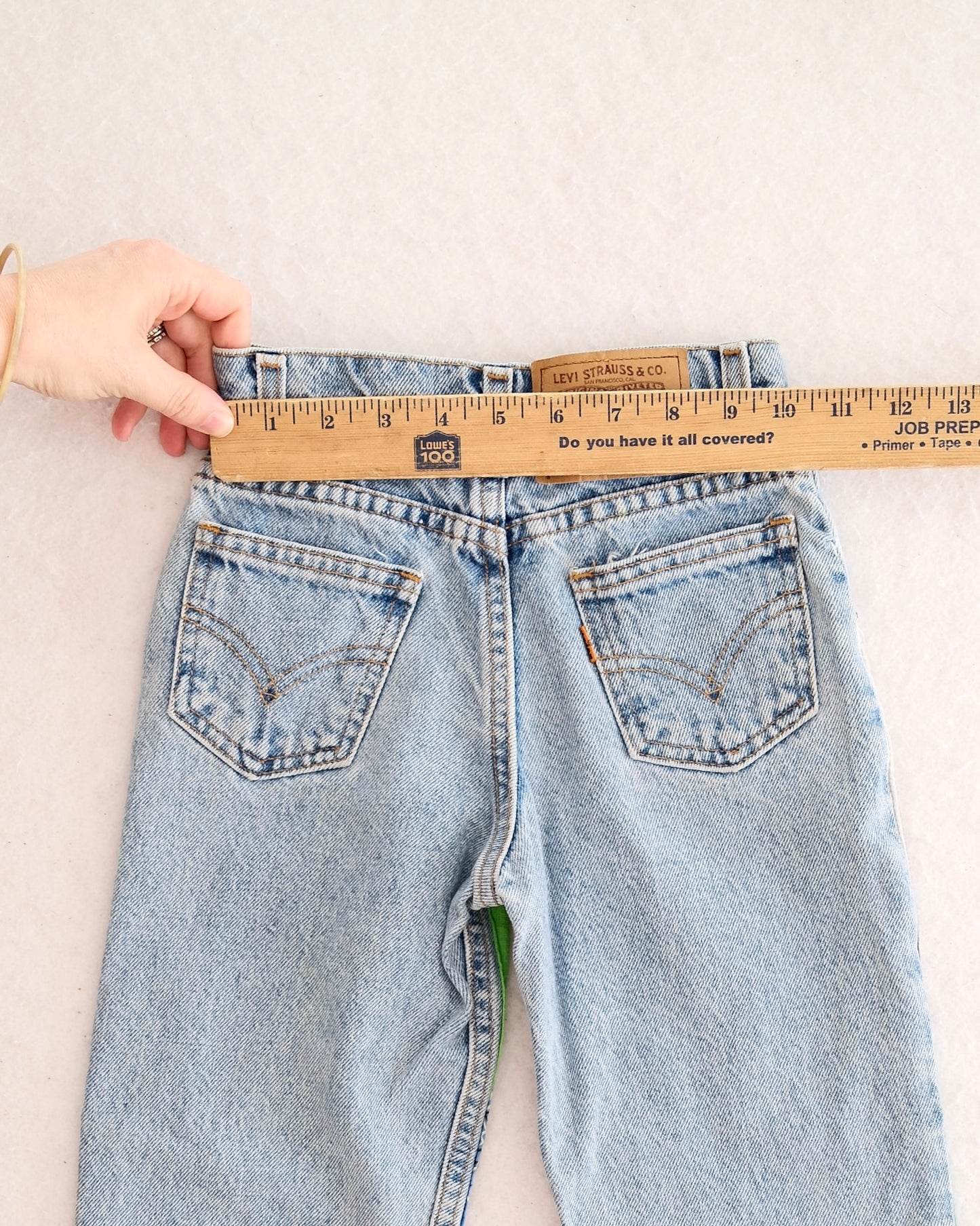 Vintage Levi's Bandana Upcycled Orange Tab Jeans: 6y