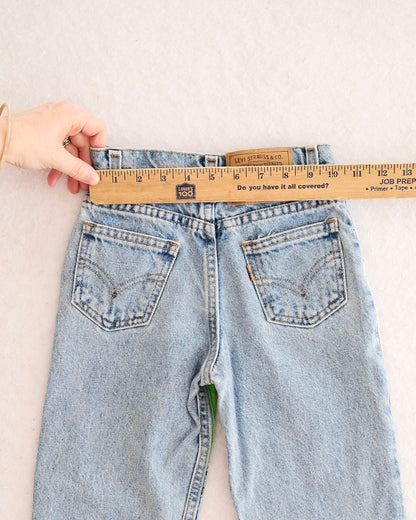 Vintage Levi's Bandana Upcycled Orange Tab Jeans: 6y