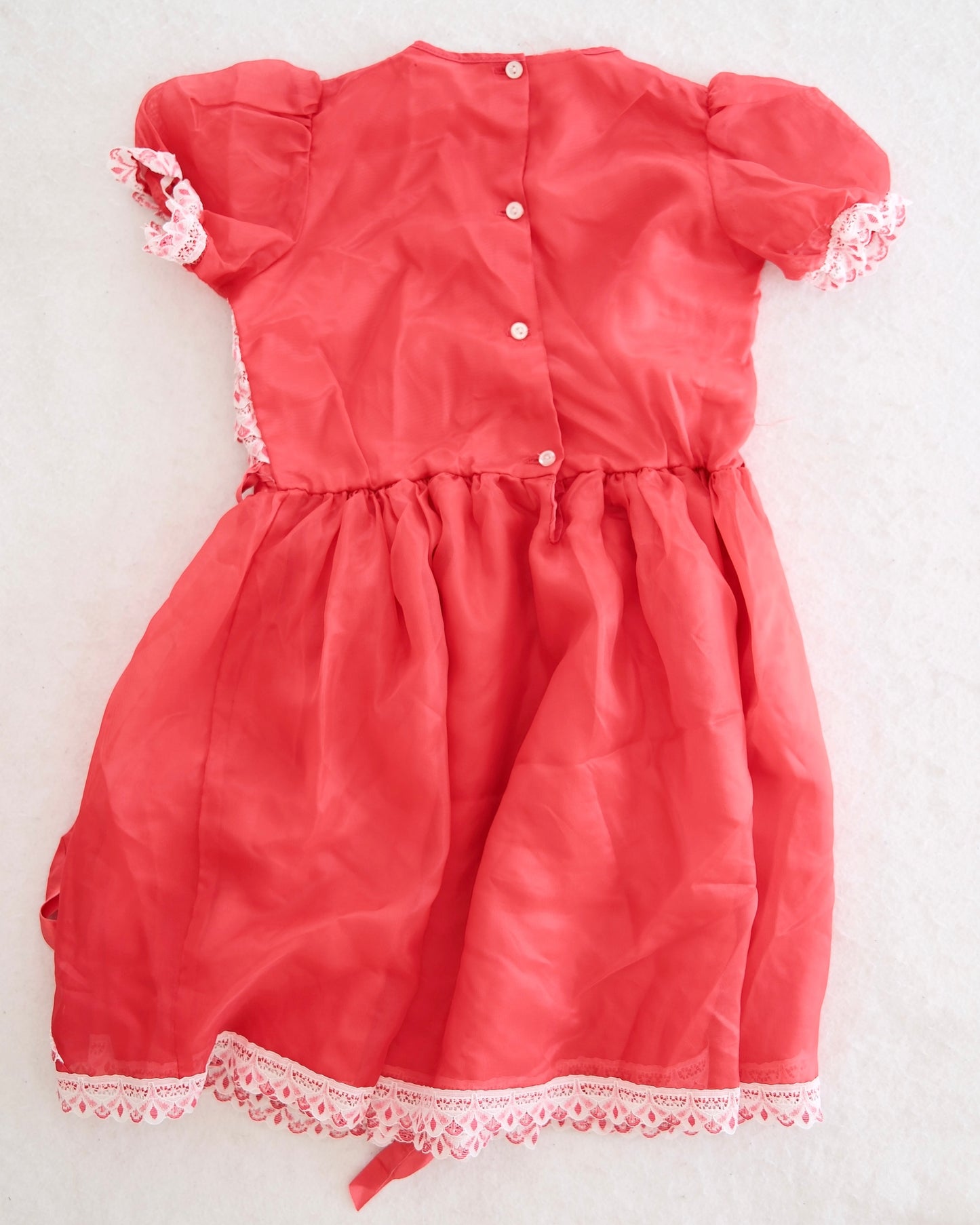 Vintage Little Lucy Red Ruffled Party Dress: 10y