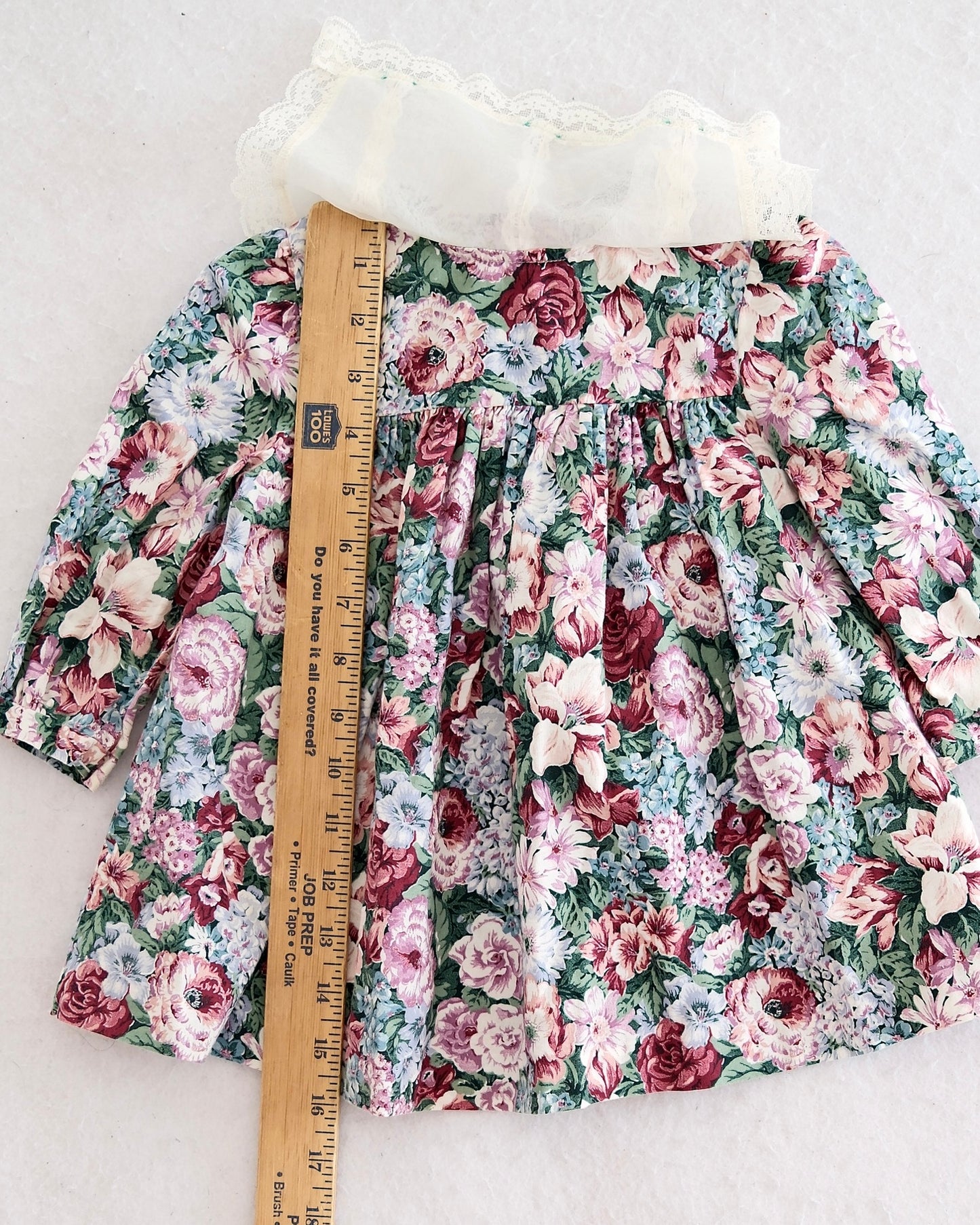 Vintage Pretty as a Picture Rose Floral Dress: 18m