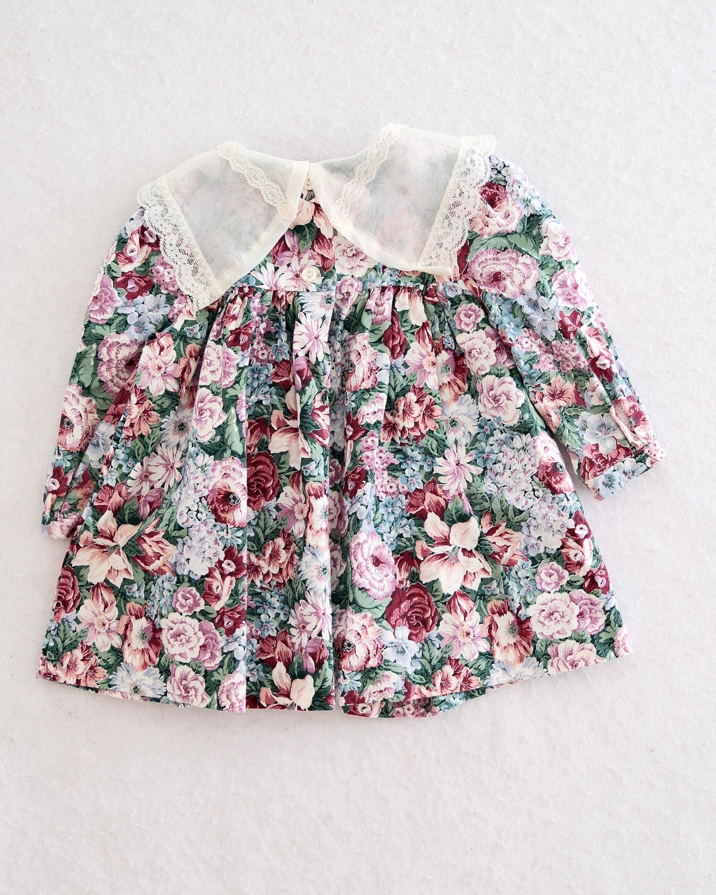 Vintage Pretty as a Picture Rose Floral Dress: 18m
