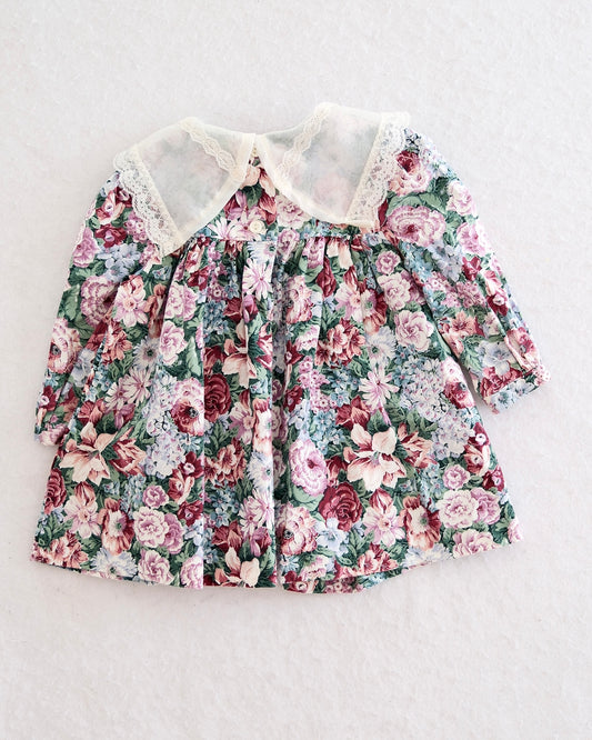 Vintage Pretty as a Picture Rose Floral Dress: 18m