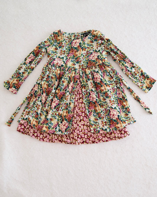 Vintage Children's Place Rayon Floral Layer Dress: 24m