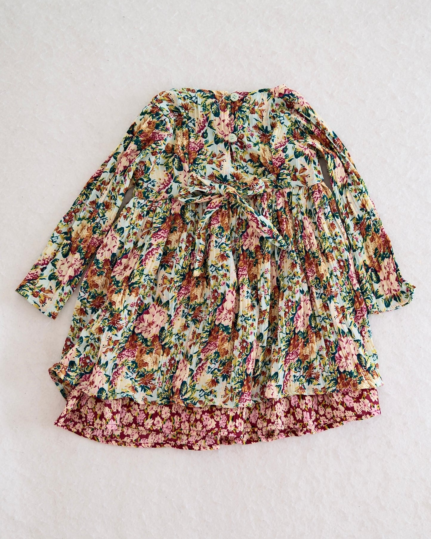 Vintage Children's Place Rayon Floral Layer Dress: 24m