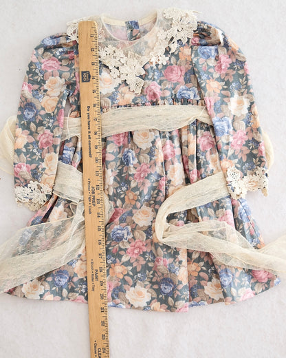 Vintage Sarah Kent Floral Lace-Collar Dress: 4t