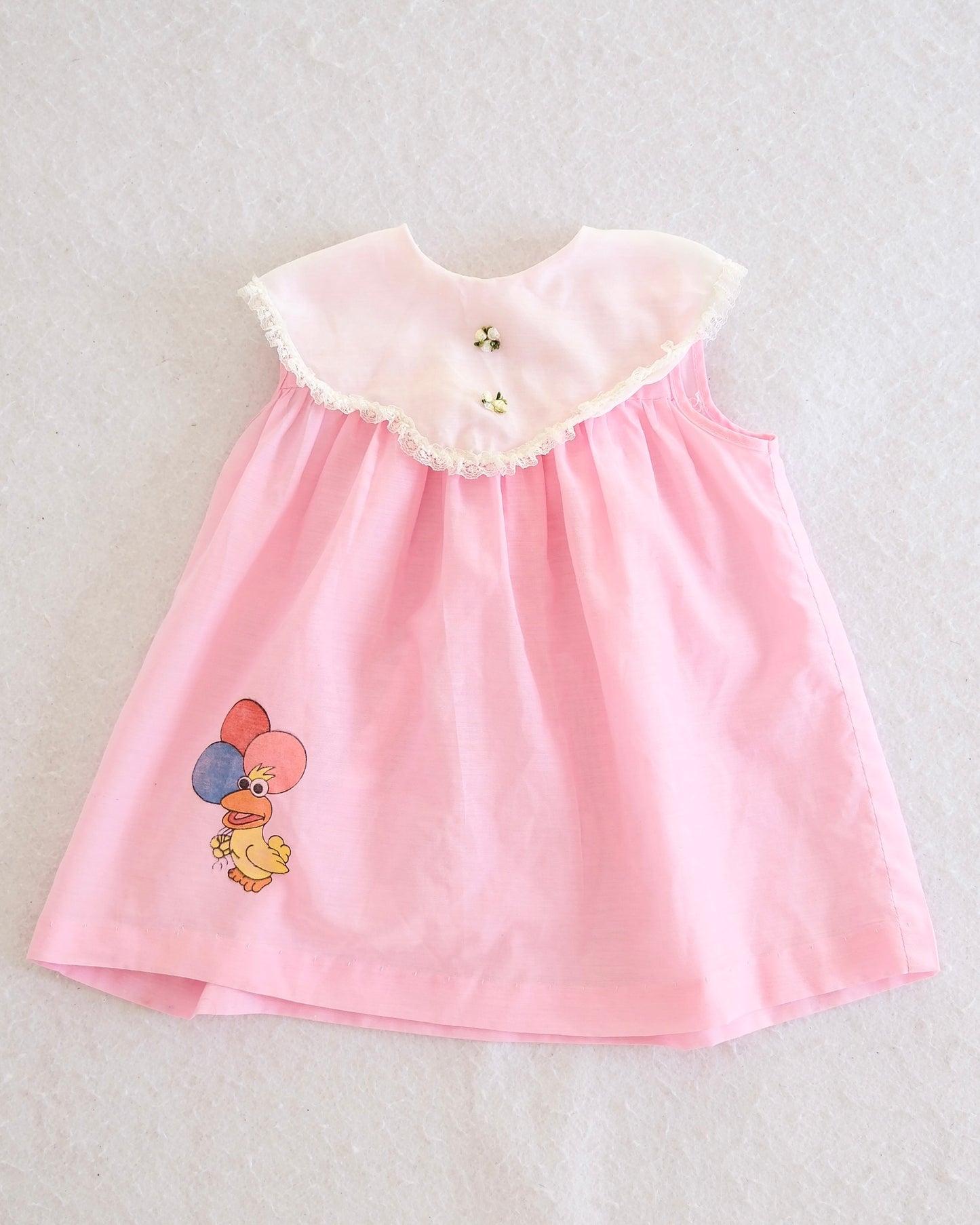 Vintage Baby Sesame Street Little Bird Pink Dress: 18m?