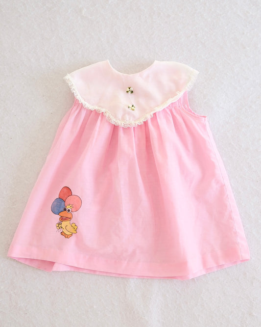 Vintage Baby Sesame Street Little Bird Pink Dress: 18m?