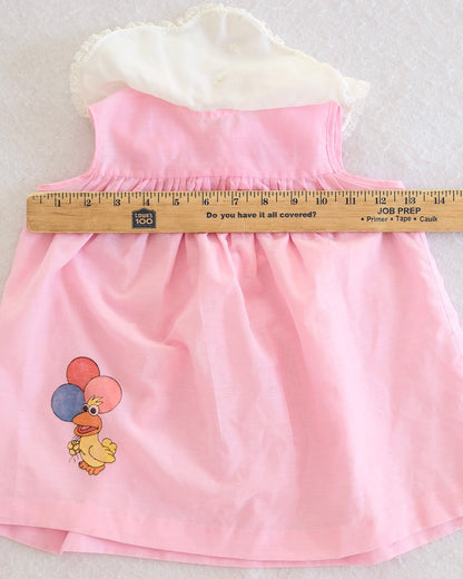 Vintage Baby Sesame Street Little Bird Pink Dress: 18m?