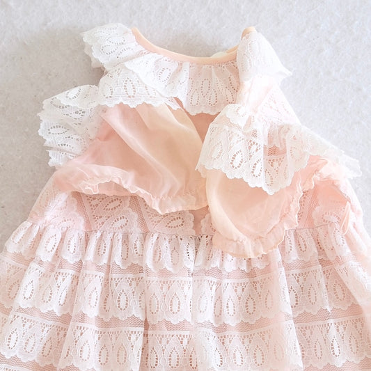 Vintage Toddletime Pink Lace Panel Toddler Dress, 2T