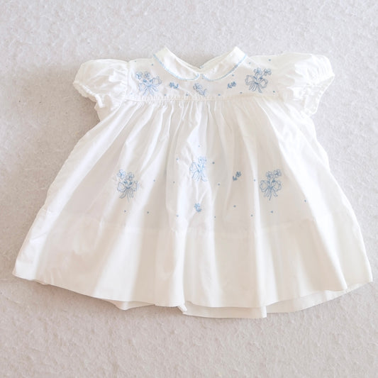 Vintage Geo. Wartenberg White Hand Embroidered Baby Dress, 9m?