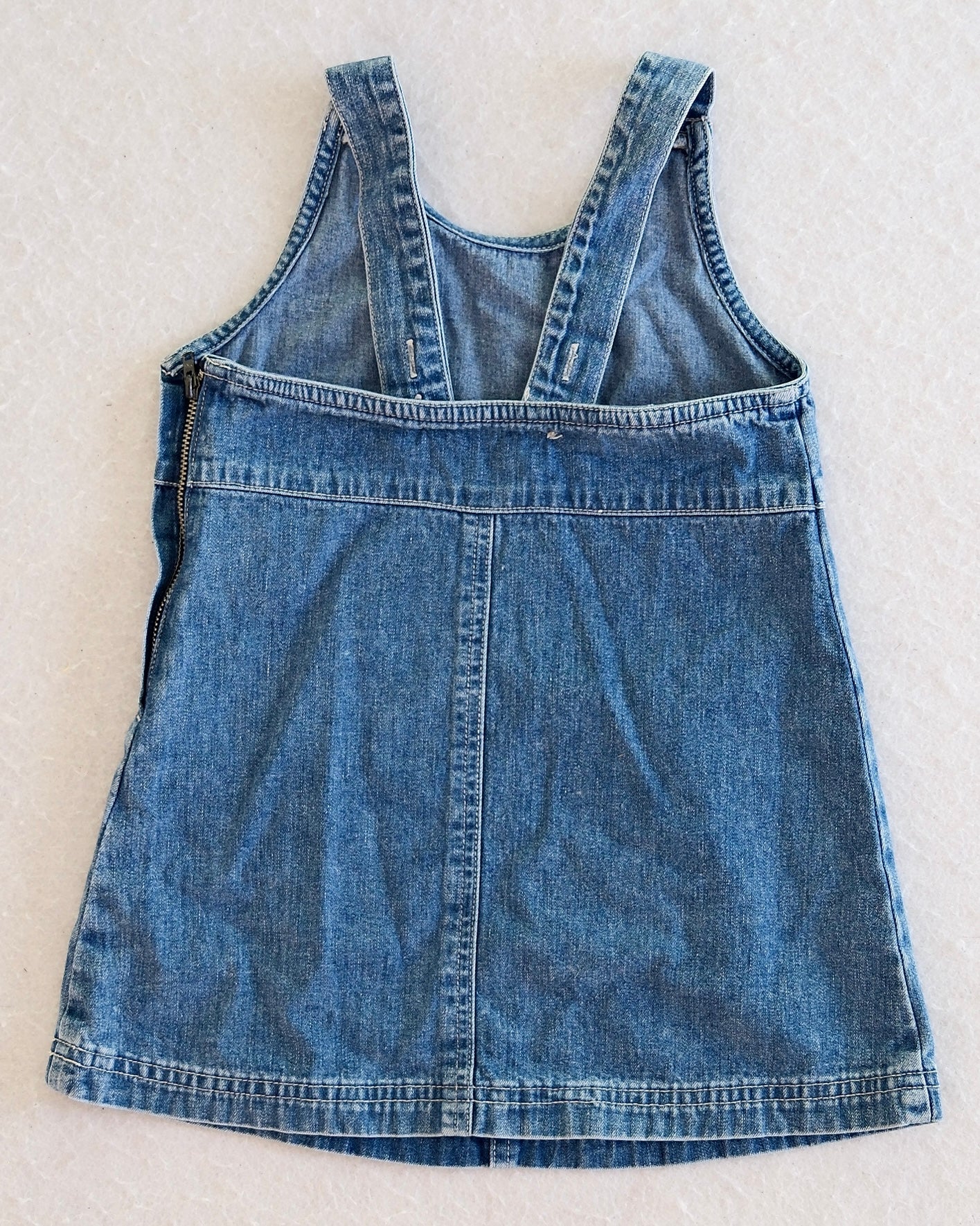 Vintage Gap Blue Jeans Medium Wash Denim Toddler Pinafore Dress: XXS/2T