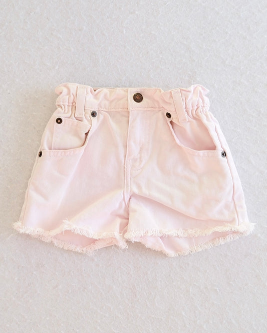 Vintage Levi's Blush Pink Paperbag Denim Toddler Shorts: Size 4
