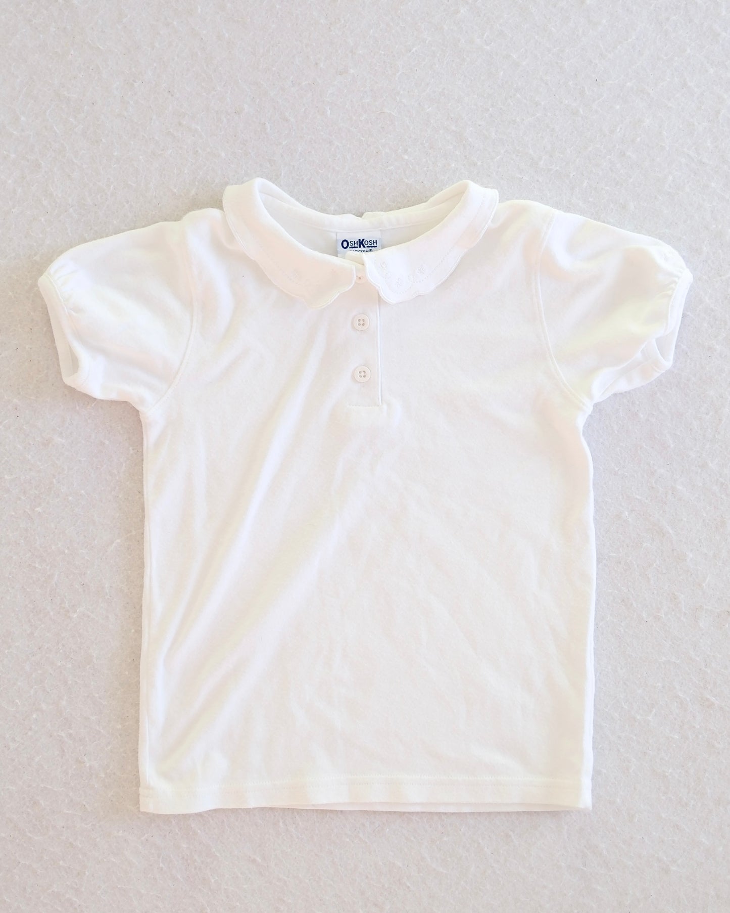 Vintage OshKosh B'Gosh White Peter Pan Collar Kids Top: Size 6
