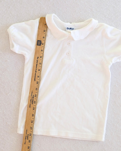 Vintage OshKosh B'Gosh White Peter Pan Collar Kids Top: Size 6