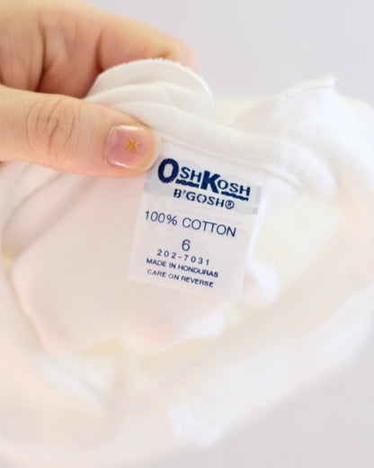 Vintage OshKosh B'Gosh White Peter Pan Collar Kids Top: Size 6