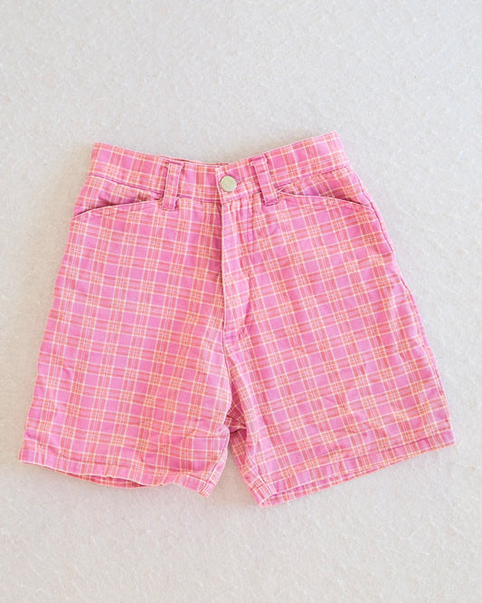 Vintage Kids Originals 955 Pink Plaid Shorts: Size 8
