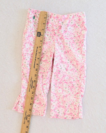Y2K Ralph Lauren Pink Floral Kids Crop Pants: Size 6y