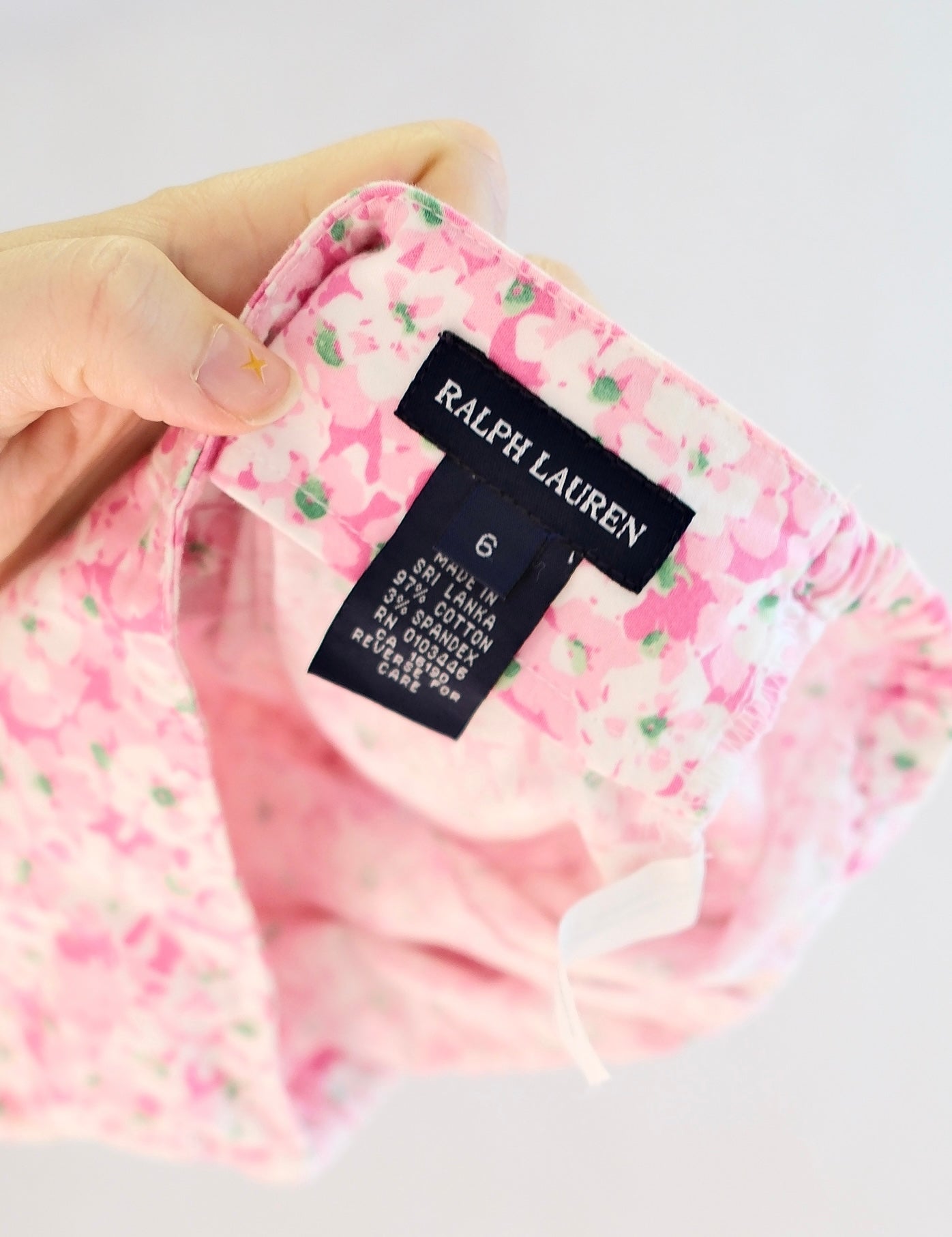 Y2K Ralph Lauren Pink Floral Kids Crop Pants: Size 6y